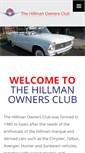Mobile Screenshot of hillmanownersclub.co.uk