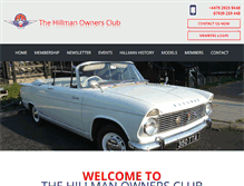 Tablet Screenshot of hillmanownersclub.co.uk